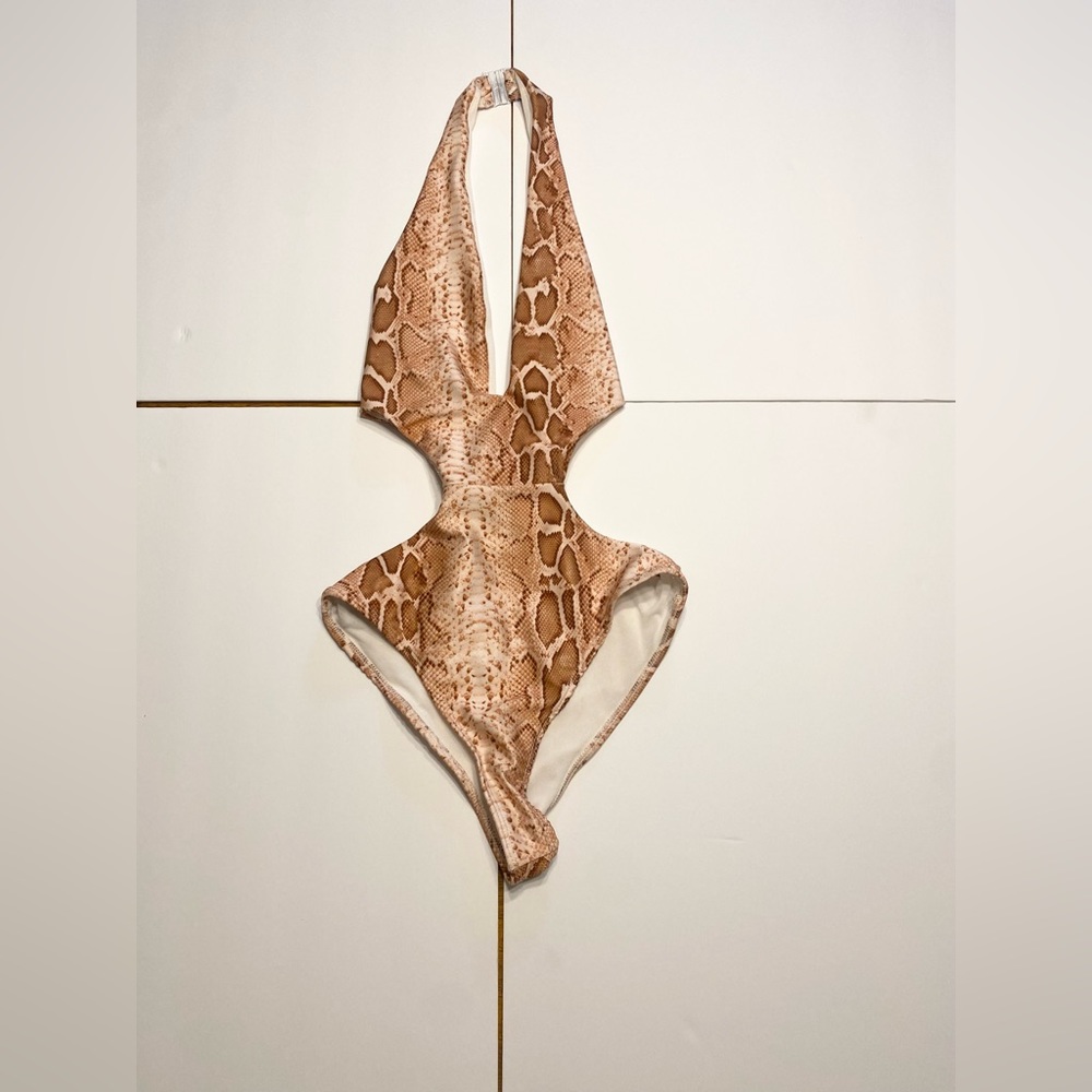 WINDSOR SNAKESKIN ONE-PIECE BATHINGSUIT